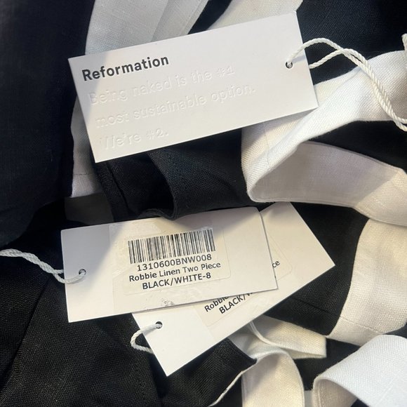 Reformation Robbie Black and White Skirt Set - Picture 8 of 9
